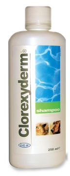 ICF Clorexyderm Shampoo 4% Schampo för djur. 250 ml