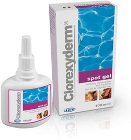 ICF Clorexyderm Spot Gel Desinficerande gel för djur. 100 ml