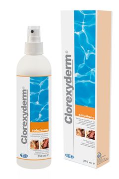 ICF Clorexyderm Solution Djuprengörande spraylösning för djur. 250 ml
