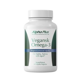 Alpha Plus Vegansk Omega 3 (Algolja) Kapslar, 60 st