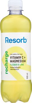 Resorb Recharge Fläder & Lime Kolhydrat-elektrolytdryck, 500 ml
