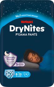 Huggies DryNites Pyjama Pants Boy 8-13 år Nattblöja, 9 st