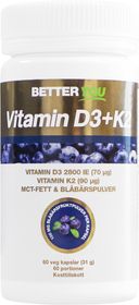 Better You Vitamin D3+K2 Kapslar 60 st