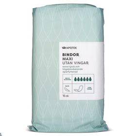 Kronans Apotek Bindor Maxi Utan Vingar Bindor, 15 st