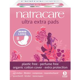 Natracare Binda Ultra Extra Lång Vingar Binda, 8 st