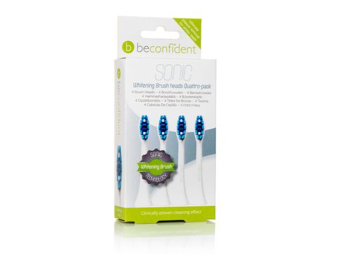Beconfident Sonic Toothbrush heads 4-pack Whitening White Tandborsthuvud, 4 st