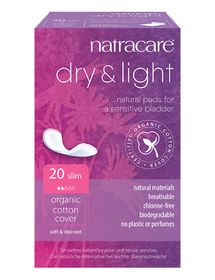 Natracare Inkontinensskydd Dry + Light Slim Inkontinensskydd, 20 st