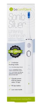 Beconfident  Sonic Silver Toothbrush White/Silver Tandborste, 1 st