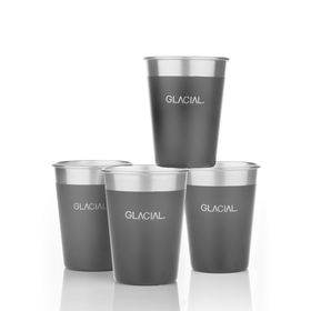 Glacial 4-pack Matte Black Cup Set Vattenflaska/dryckesbehållare/mugg 1 st