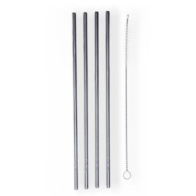 Glacial 4-pack Stainless Steel Straw set Sugrör i rostfritt stål 4-pack