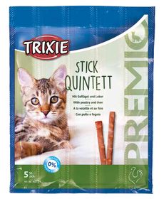 Trixie Premio Stick Quintett Fågel Lever Kattgodis, 5x5 g