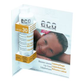 Eco Cosmetics Lip Care SPF 30 Läppbalsam med solskydd, 4 g