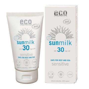 Eco Cosmetics Sun Milk SPF 30 Sensitive Solskydd, 75 ml