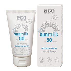 Eco Cosmetics Sun Milk SPF50 Sensitive Solskydd, 75 ml