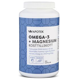 Kronans Apotek Omega 3 + Magnesium Kapslar 120 st