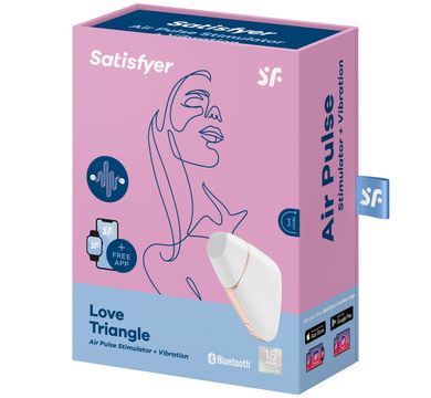 Satisfyer Love Triangle White Lufttrycksvibrator Vibrator, 1 st