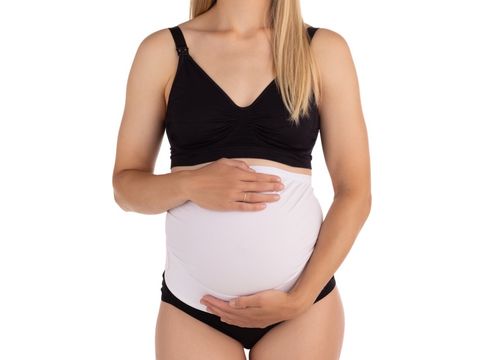 Carriwell Justerbart Över-Magen-Stödbälte Vitt S/M Justerbart stödbälte för gravida 1 st