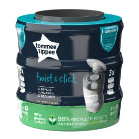 Tommee Tippee Sangenic Twist & Click Kasett Kassett, 3 st