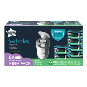 Tommee Tippee Sangenic Twist & Click Kasett Kassetter 6 st