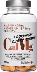 BioSalma Kalcium & Magnesium + K2- & D3-vitamin Tabletter 120 st