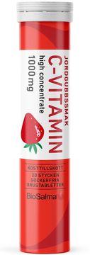 BioSalma C-vitamin 1000mg jordgubbe Brustabletter 20 st