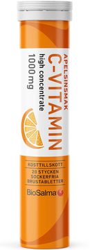 BioSalma C-vitamin 1000mg apelsin Brustabletter 20 st