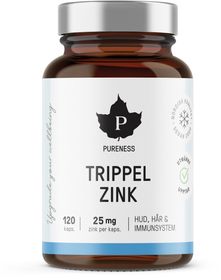 Pureness Trippel Zink Kapslar, 120 st