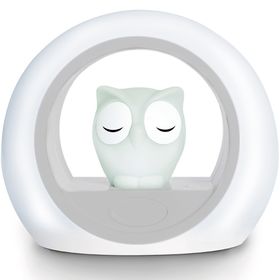 Zazu Lou Grey Dimbar natt- och läslampa med röstsensor