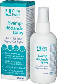 CuraFoot Svampdödande Spray Behandling vid fot- och nagelsvamp 100 ml