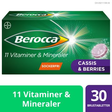 Berocca Energy Svartvinbär & Röda Bär Brustabletter, 30 st