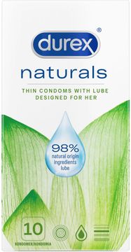 Durex Naturals Kondom Kondomer, 10 st