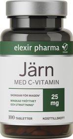 Elexir Pharma Järn + C-Vitamin Tabletter, 100 st