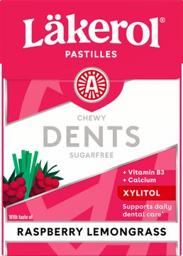 Läkerol Dents Raspberry & Lemongrass Halstabletter, 85 st