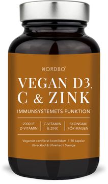 Nordbo D3, C-vitamin & Zink Kapslar, 90 st