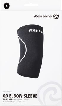 Rehband QD Elbow Sleeve 3 mm Black S Armbågsstöd, 1 st