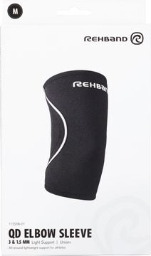 Rehband QD Elbow Sleeve 3 mm Black M Armbågsstöd, 1 st