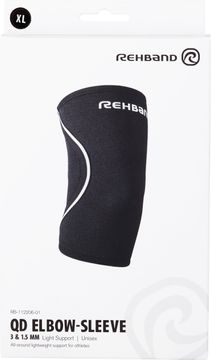 Rehband QD Elbow Sleeve 3 mm Black XL Armbågsstöd, 1 st