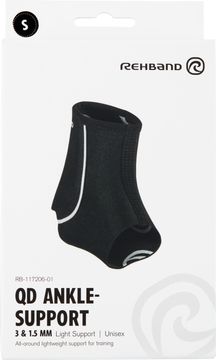 Rehband QD Ankle Support 3 mm Black S Ankelstöd, 1 st