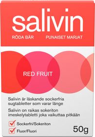 Salivin Röda Bär Muntorrhet Sugtablett, 50 g