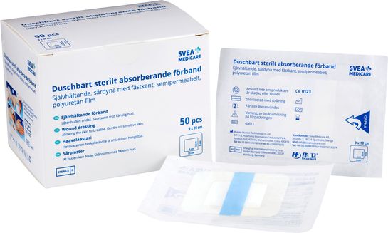 Svea Medicare Duschbart Sterilt Förband Med Sårdyna Sterilt förband, 50 st