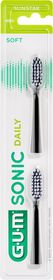GUM Sonic Daily Svarta Utbytesborstar, 2 st