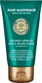 Raw Naturals Crushed Apricot Face & Beard Scrub Skägg & ansiktsskrubb 75 ml