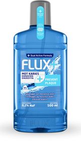 Flux + Prevent Plaque Munskölj som förebygger plack och motverkar karies 500 ml
