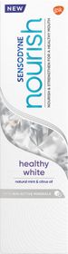 Sensodyne Nourish Healthy Whitening Tandkräm Vegansk tandkräm mot ilningar i tänderna 75 ml