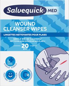 SalvequickMED Wound Cleanser Wipes 20 st Sterila sårtvättsdukar 20 st