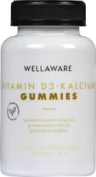 WellAware Vitamin D3 Och Kalcium Gummies Tuggtabletter 60 st