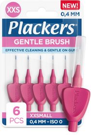 Plackers Gentle Brush Rosa XXS (0,4 mm) Skonsam mellanrumsborste 6 st