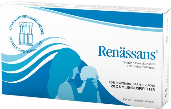 Renässans Renässans Endospipetter Droppar för rengöring av näsa och ögon 20 x 5ml