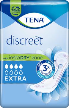 TENA Discreet Extra Instadry Inkontinensskydd 10 st
