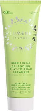 Lumene Nordic Clear Balancing Clay-To-Foam Cleanser Ansiktsrengöring fet hy 125 ml